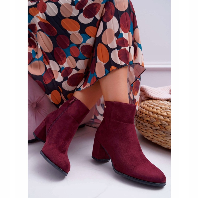 Botas De Mujer Con Tacón Alto Sergio Leone Burgundy BT522 rojo 2