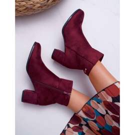 Botas De Mujer Con Tacón Alto Sergio Leone Burgundy BT522 rojo 4