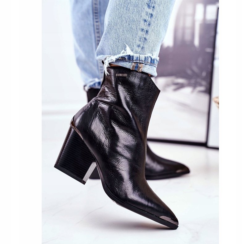Botas De Mujer Con Tacón De Cuero Big Star Negro GG274919 1