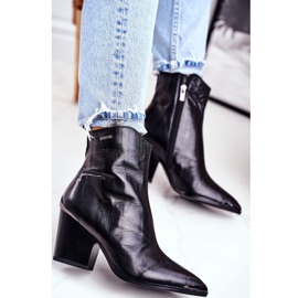 Botas De Mujer Con Tacón De Cuero Big Star Negro GG274919 3