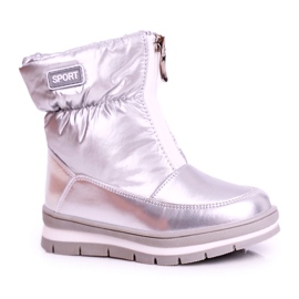 WEESTEP Botas de nieve cálidas de lana para niños Silver Bubbles plata 5