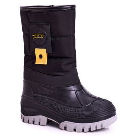 Apawwa Botas de nieve para niños con aislamiento de piel Negro Rubbi 5