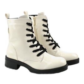 Botas lacadas blancas de Slider blanco 3