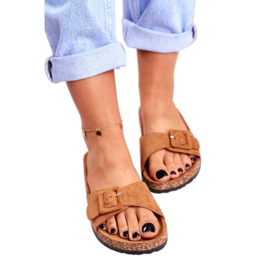 BUGO Pantuflas Marrones Mujer Hebilla Ajustable Rosaline marrón 3 BUGO Pantuflas Marrones Mujer Hebilla Ajustable Rosaline marrón 3