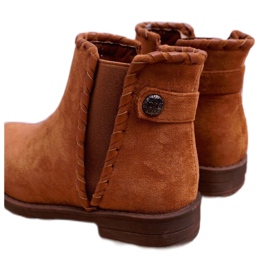 POPA Botas Infantiles Tacón Plano Camel Sicarro marrón 3