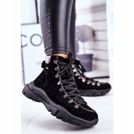 Zapatos Trekking Mujer Trappers Leather Suede Big Star GG274893 negro 1