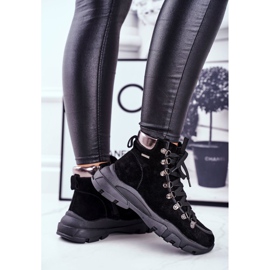 Zapatos Trekking Mujer Trappers Leather Suede Big Star GG274893 negro 5