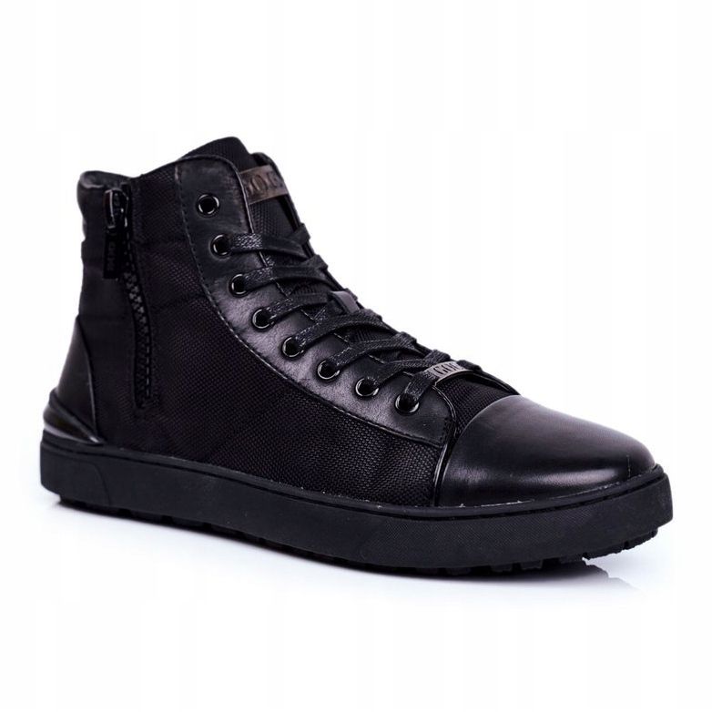 Zapatillas Hombre Piel GOE Negras GG1N3019 negro 1 Zapatillas Hombre Piel GOE Negras GG1N3019 negro 1