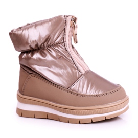 WEESTEP Botas de nieve cálidas de lana para niños Burbujas doradas dorado 4