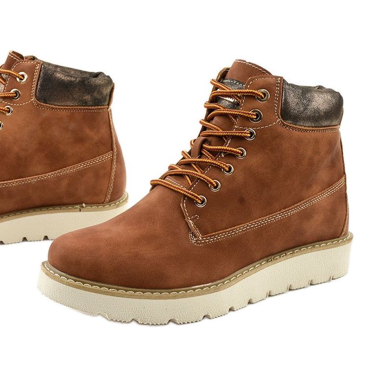 Botas camel con cordones Haireino marrón 1 Botas camel con cordones Haireino marrón 1