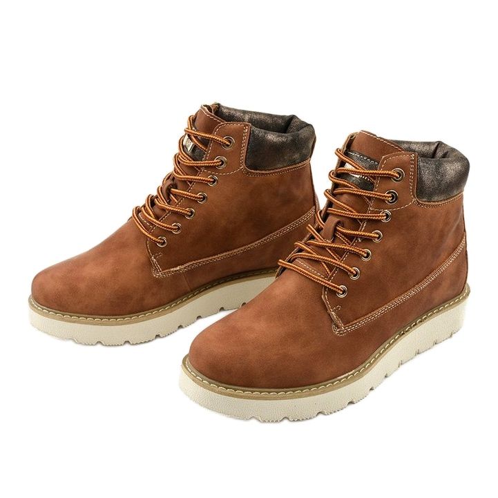 Botas camel con cordones Haireino marrón 2 Botas camel con cordones Haireino marrón 2