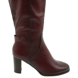 Botas Con Cuero Ecológico VINCEZA rojo 5