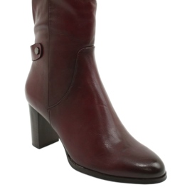 Botas Con Cuero Ecológico VINCEZA rojo 6