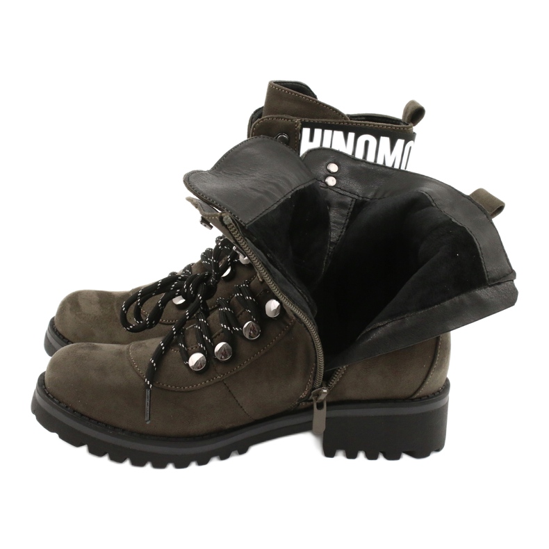 Evento Botas Timber Mujer Altas Caqui 9BT35-1331 Dk.Green negro 5