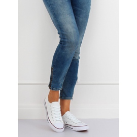 Zapatillas de mujer clásicas blancas JD05P BLANCO / ROJO 1