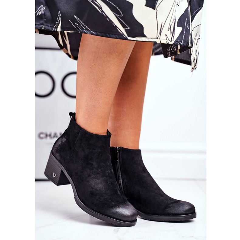 Vinceza Botas De Mujer Con Tacón Ante Negro Volares 2