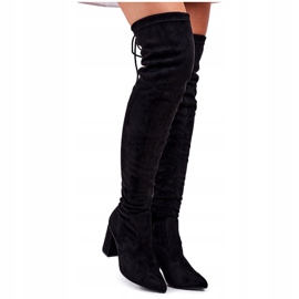 S.Barski Botas De Mujer Con Tacón Ante Negro Milwa 4