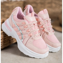 SHELOVET Calzado deportivo de moda en la plataforma rosado 2