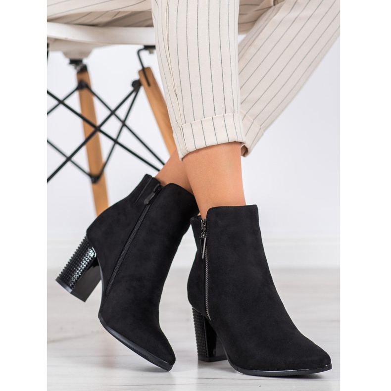 Botas de ante con cremallera VINCEZA negro 1