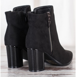 Botas de ante con cremallera VINCEZA negro 2