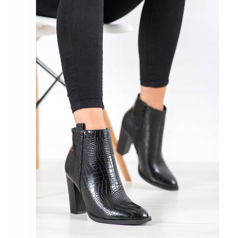 Seastar Botas de cuero ecológico negro 2