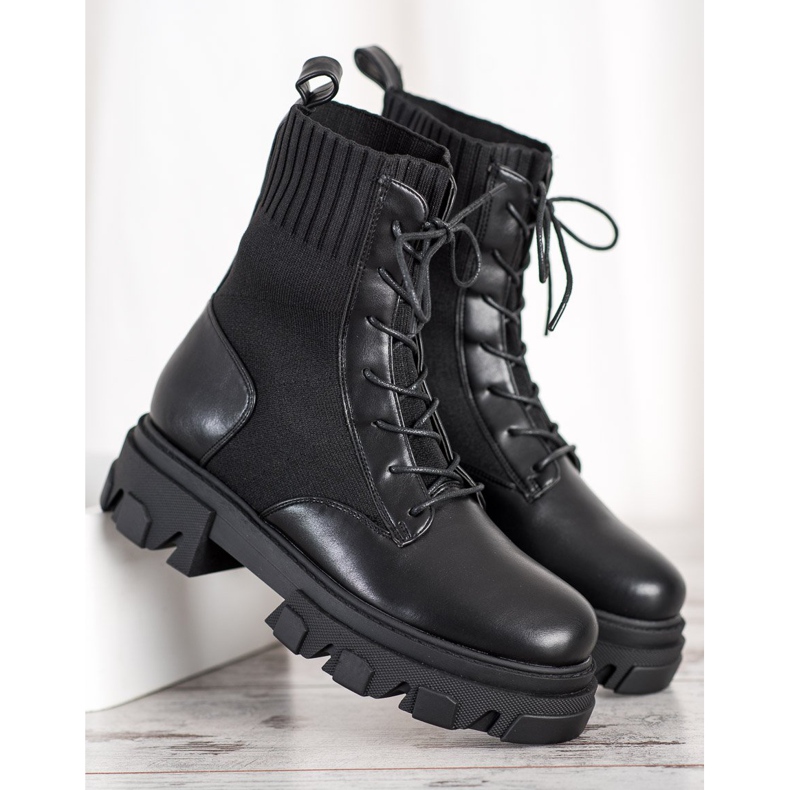 Seastar Trabajadores de moda en la plataforma negro 2