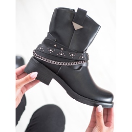 Seastar Botas de rock de moda negro 4