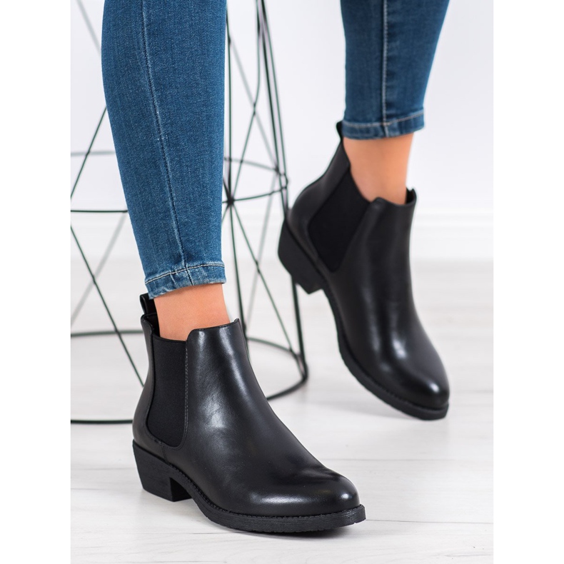 Sergio Leone Botas negras sin cordones negro 2