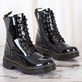 Botas de cuero MCKEY negro 4