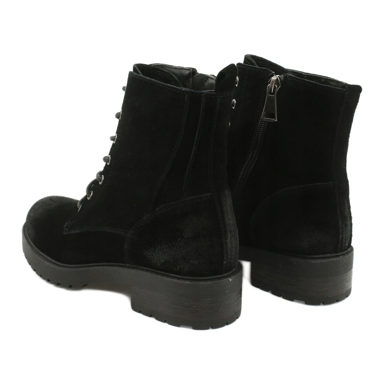 American Club Botas de ante negras americanas negro 4