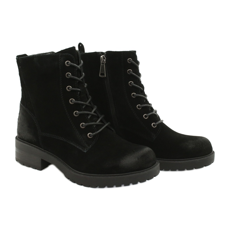 American Club Botas de ante negras americanas negro 5