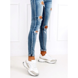 Blanco y gris LA87P Zapatillas deportivas grises 1 Blanco y gris LA87P Zapatillas deportivas grises 1
