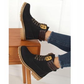 Botas de madera con aislamiento negro para mujer C001-1 Black 2