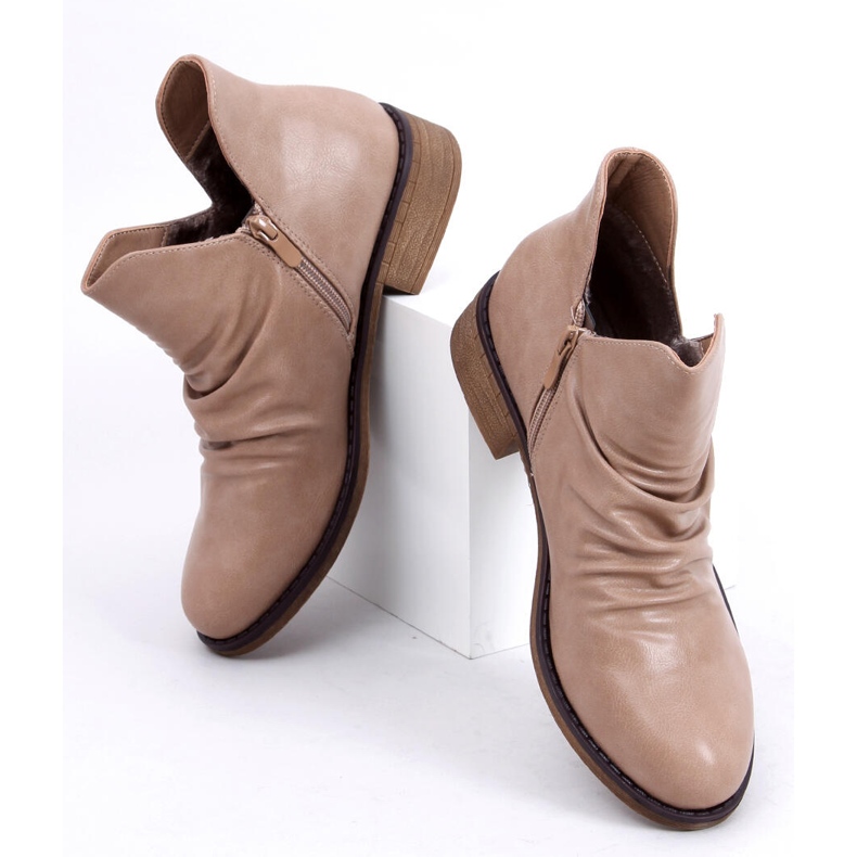 Botas con cara recortada beige ST-22P Beige 2