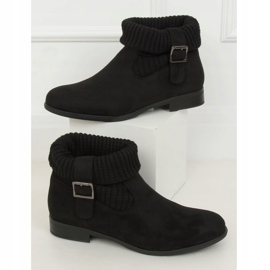 Negro DF3526 Botas calcetín negras 1