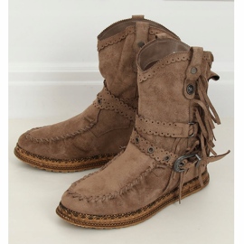 Botas estilo boho en color beige ST-17P Khaki caqui 1 Botas estilo boho en color beige ST-17P Khaki caqui 1