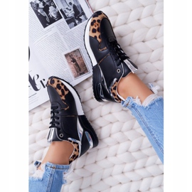 Zapatillas Deportivas Mujer Con Estampado De Leopardo Negro Fippo multicolor 1