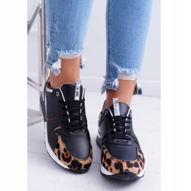 Zapatillas Deportivas Mujer Con Estampado De Leopardo Negro Fippo multicolor 5