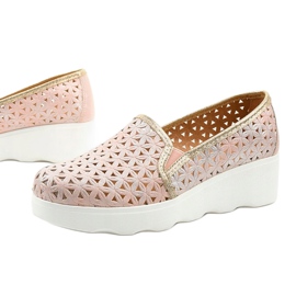Zapatos de jazz rosas sin cordones A19-7252 rosado 1