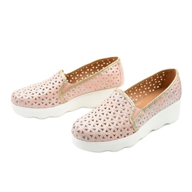 Zapatos de jazz rosas sin cordones A19-7252 rosado 2