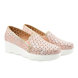 Zapatos de jazz rosas sin cordones A19-7252 rosado 3