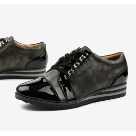 Zapatillas de deporte negras con cuña de moda 15S8621 negro 1 Zapatillas de deporte negras con cuña de moda 15S8621 negro 1