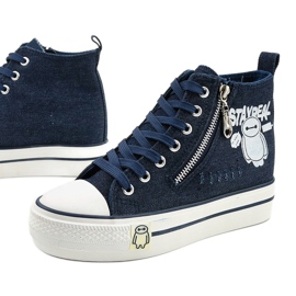 Zapatillas Lynnhurst azul marino con cordones 1