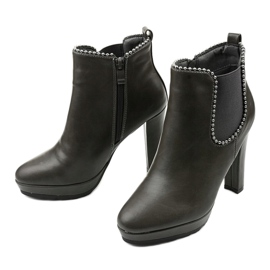 Botas grises en el poste con cremallera y elástico Circus 2 Botas grises en el poste con cremallera y elástico Circus 2