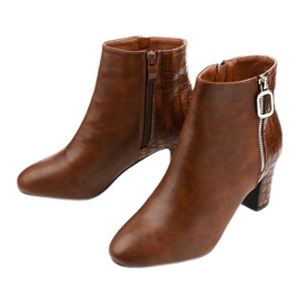 Botines marrones de cuero ecológico Caffton marrón 2