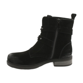 American Club Botines americanos de ante negro 1