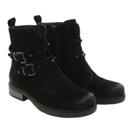 American Club Botines americanos de ante negro 4