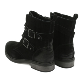American Club Botines americanos de ante negro 3