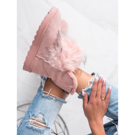 Bella Paris Botas de nieve con piel rosado 5