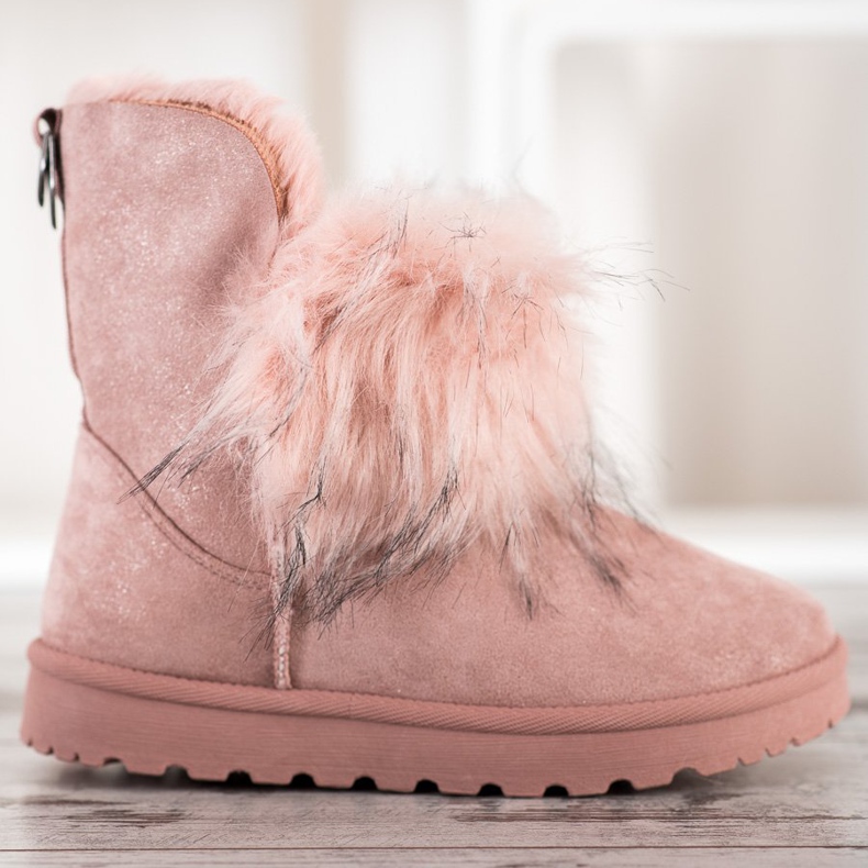 Bella Paris Botas de nieve con piel rosado 1